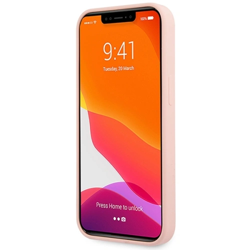 Kup Etui Guess GUHCP13MLSLMGLP Apple iPhone 13 roz pale/roz deschis hardcase Silicon Script Logo Auriu - GUE2634 - {ean13} - Sklep Home Screen