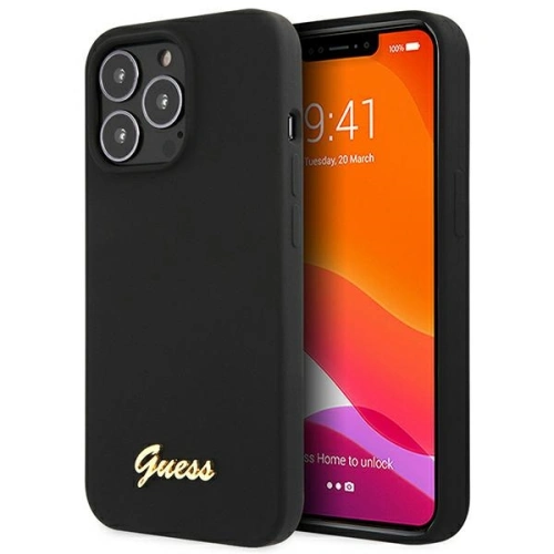 Kup Guess Apple Tasche GUHCP13XLSLMGBK iPhone 13 Pro Max schwarz/schwarz Hartschale Silikon Script Gold Logo - GUE2635 - {ean13} - Sklep Home Screen
