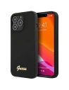 Etui Guess GUHCP13XLSLMGBK Apple iPhone 13 Pro Max negru/czarny hardcase Silicon Script Logo Auriu