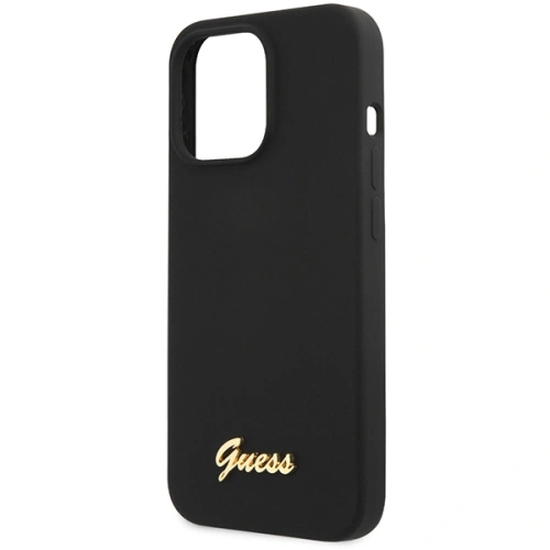 Kup Etui Guess GUHCP13XLSLMGBK Apple iPhone 13 Pro Max black/czarny hardcase Silicone Script Gold Logo - GUE2635 - {ean13} - Sklep Home Screen