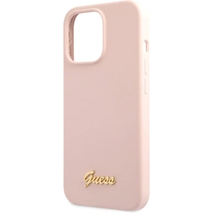 Buy Guess GUHCP13XLSLMGLP Apple iPhone 13 Pro Max light pink hardcase Silicone Script Gold Logo - GUE2636 - {ean13} - Home Screen Store Europe