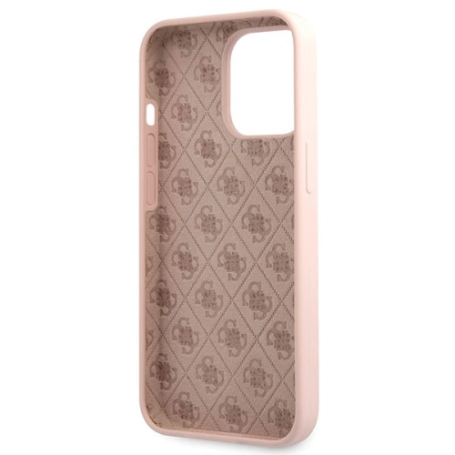 Kup Etui Guess GUHCP13XLSLMGLP Apple iPhone 13 Pro Max jasnorozie/light pink hardcase Silicone Script Gold Logo - GUE2636 - {ean13} - Sklep Home Screen