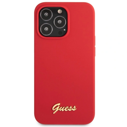 Kup Etui Guess GUHCP13XLSLMGRE Apple iPhone 13 Pro Max czerwony/burgundy hard case Silicone Vintage Gold Logo - GUE2637 - {ean13} - Sklep Home Screen