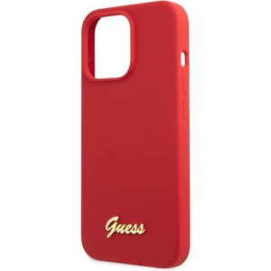 Buy Guess GUHCP13XLSLMGRE Apple iPhone 13 Pro Max burgundy hard case Silicone Vintage Gold Logo - GUE2637 - {ean13} - Home Screen Store Europe