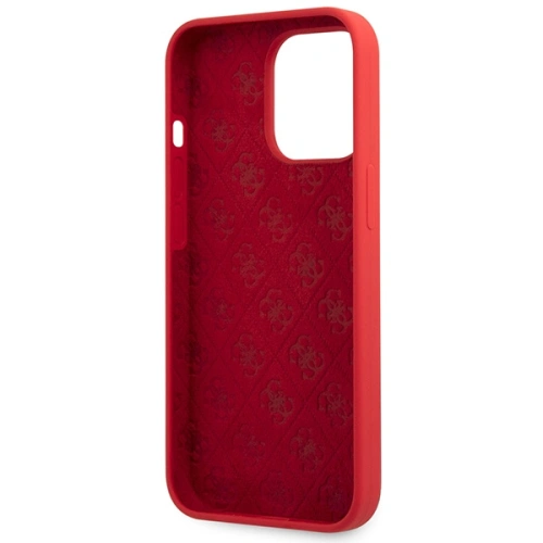 Kup Guess Apple Case GUHCP13XLSLMGRE iPhone 13 Pro Max rot/burgunderfarbenes Hartschalenetui Silikon Vintage Gold Logo - GUE2637 - {ean13} - Sklep Home Screen