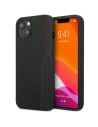 Etui Mercedes AMG AMHCP13MDEBK Apple iPhone 13 fekete/hardcase Bőr&Karbon Vörös Cérnázás