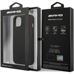 Kup Mercedes Apple Tasche AMG AMHCP13MDEBK iPhone 13 schwarz/schwarz Hardcase Leder&Carbon Red Stitching - MRS77 - {ean13} - Sklep Home Screen