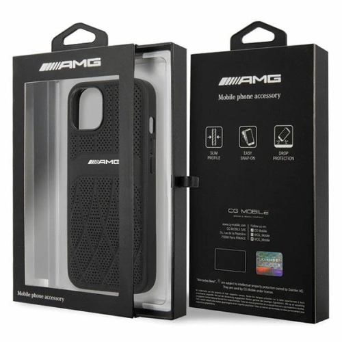 Kup Mercedes Apple Tasche AMG AMHCP13MOSDBK iPhone 13 schwarz/schwarz Hardcase Leder Curved Lines - MRS78 - {ean13} - Sklep Home Screen