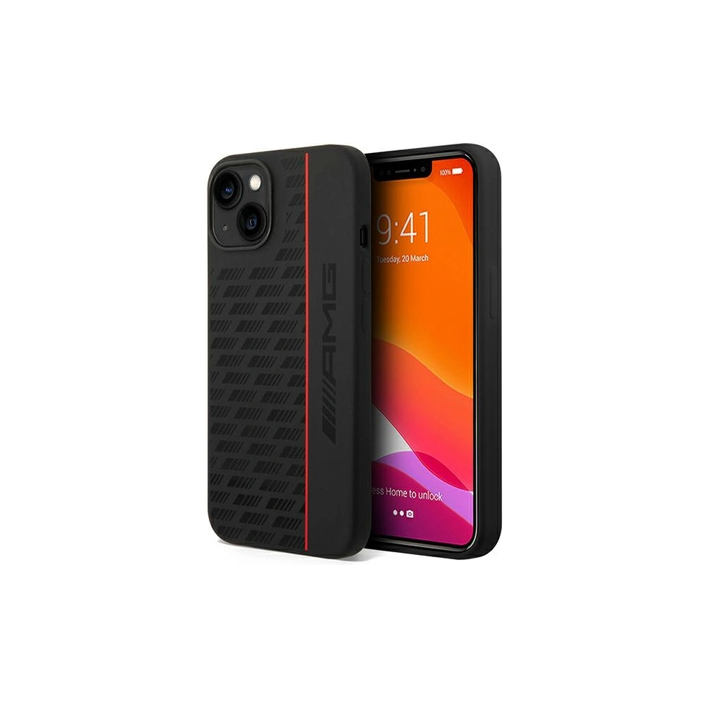 Etui Mercedes AMG AMHCP14S2SPCK Apple iPhone 14 czarny/black hardcase Silicone Carbon Pattern