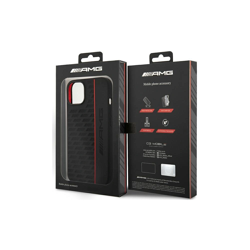 Etui Mercedes AMG AMHCP14S2SPCK Apple iPhone 14 czarny/black hardcase Silicone Carbon Pattern