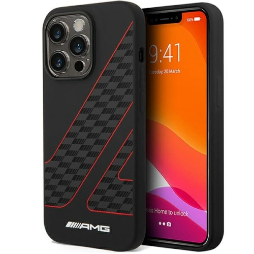 Kup Etui Mercedes AMG AMHMP14X2SCFR Apple iPhone 14 Pro Max negru/black hardcase Pattern cu steag pătrat MagSafe - MRS81 - {ean13} - Sklep Home Screen
