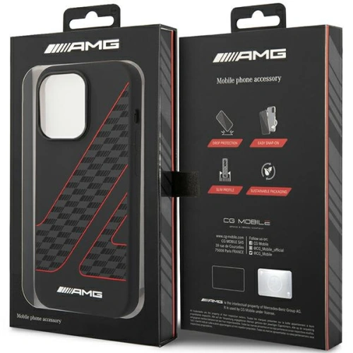 Kup Etui Mercedes AMG AMHMP14X2SCFR Apple iPhone 14 Pro Max negru/black hardcase Pattern cu steag pătrat MagSafe - MRS81 - {ean13} - Sklep Home Screen