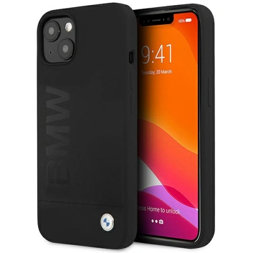 Buy BMW BMHCP13MSLBLBK Apple iPhone 13 black hardcase Silicone Signature Logo - BMW482 - {ean13} - Home Screen Store Europe