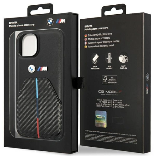 Kup BMW Apple Carcasă BMHCP14S22NSTB iPhone 14 negru/negru Ștampilat Tricolor Stripe - BMW483 - {ean13} - Sklep Home Screen