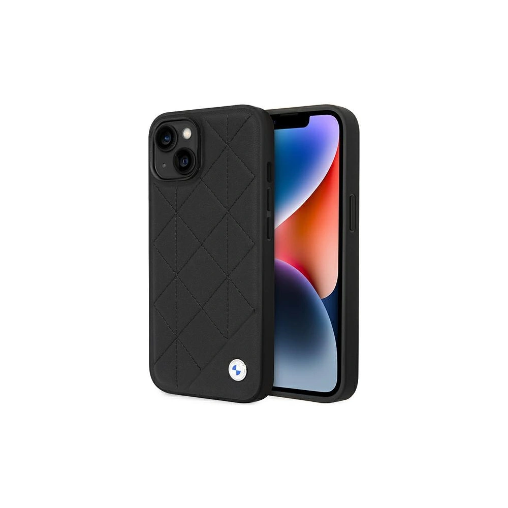 Etui BMW BMHCP14S22RQDK Apple iPhone 14 czarny/black Leather Quilted