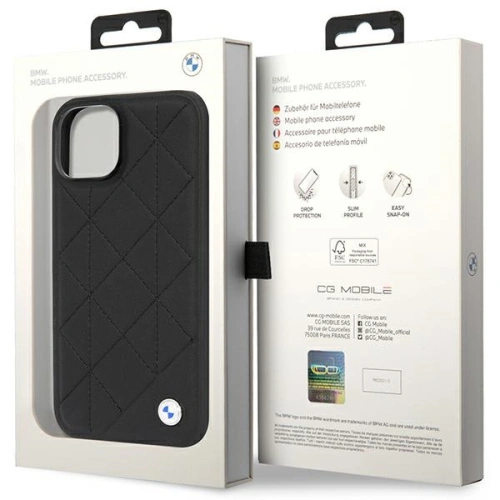 Kup BMW Apple Husă BMHCP14S22RQDK iPhone 14 negru/negru Piele matlasată - BMW484 - {ean13} - Sklep Home Screen