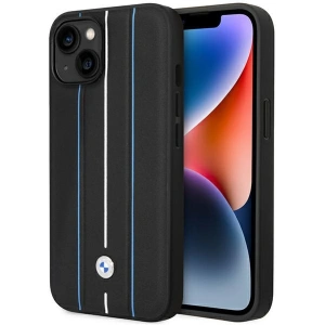 Kup Etui BMW BMHCP14S22RVSK Apple iPhone 14 fekete/black hardcase Leather Stamp Blue Lines - BMW485 - {ean13} - Sklep Home Screen