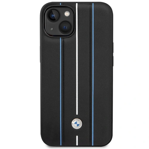 Kup BMW Apple Tasche BMHCP14S22RVSK iPhone 14 schwarz/schwarz Hardcase Leder Stempel Blaue Linien - BMW485 - {ean13} - Sklep Home Screen