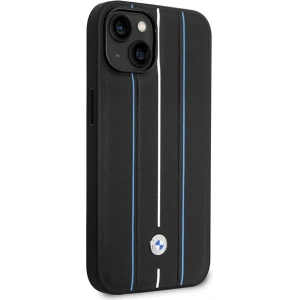 Kup Etui BMW BMHCP14S22RVSK Apple iPhone 14 czarny/black hardcase Leather Stamp Blue Lines - BMW485 - {ean13} - Sklep Home Screen