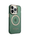 Kup Etui Guess GUHMP14LHTCMA Apple iPhone 14 Pro zielony/khaki hard case Gold Outline Translucent MagSafe - GUE2638 - {ean13} - Sklep Home Screen