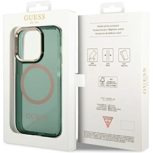 Kup Etui Guess GUHMP14LHTCMA Apple iPhone 14 Pro zielony/khaki hard case Gold Outline Translucent MagSafe - GUE2638 - {ean13} - Sklep Home Screen
