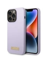 Guess Apple Carcasă GUHMP14LSBPLU iPhone 14 Pro violet/violet Carcasă rigidă Silicone Logo Plate MagSafe