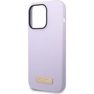 Kup Etui Guess GUHMP14LSBPLU Apple iPhone 14 Pro fioletowy/purple hard case Silicone Logo Plate MagSafe - GUE2640 - {ean13} - Sklep Home Screen