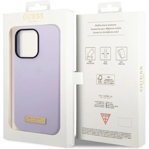 Kup Guess Apple Tasche GUHMP14LSBPLU iPhone 14 Pro lila/violett Hartschalenetui Silikon Logo Platte MagSafe - GUE2640 - {ean13} - Sklep Home Screen