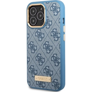 Kup Etui Guess GUHMP14LU4GPRB Apple iPhone 14 Pro niebieski/blue hard case 4G Logo Plate MagSafe - GUE2641 - {ean13} - Sklep Home Screen