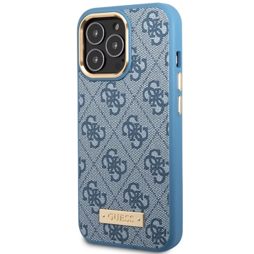 Kup Guess Apple Carcasă GUHMP14LU4GPRB iPhone 14 Pro albastru/albastru carcasă tare 4G Logo Plate MagSafe - GUE2641 - {ean13} - Sklep Home Screen