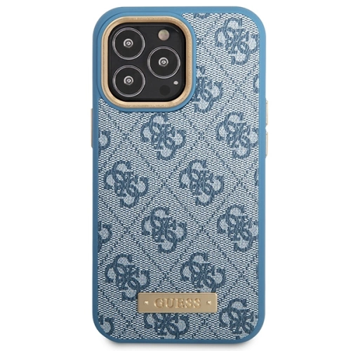 Kup Guess Apple Carcasă GUHMP14LU4GPRB iPhone 14 Pro albastru/albastru carcasă tare 4G Logo Plate MagSafe - GUE2641 - {ean13} - Sklep Home Screen