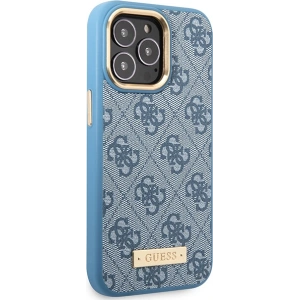 Kup Etui Guess GUHMP14LU4GPRB Apple iPhone 14 Pro niebieski/blue hard case 4G Logo Plate MagSafe - GUE2641 - {ean13} - Sklep Home Screen