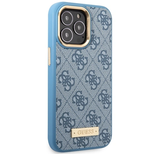 Kup Guess Apple Carcasă GUHMP14LU4GPRB iPhone 14 Pro albastru/albastru carcasă tare 4G Logo Plate MagSafe - GUE2641 - {ean13} - Sklep Home Screen