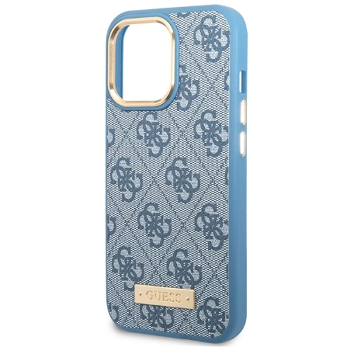 Kup Guess Apple Carcasă GUHMP14LU4GPRB iPhone 14 Pro albastru/albastru carcasă tare 4G Logo Plate MagSafe - GUE2641 - {ean13} - Sklep Home Screen