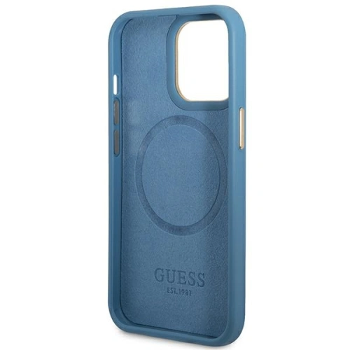 Kup Guess Apple Carcasă GUHMP14LU4GPRB iPhone 14 Pro albastru/albastru carcasă tare 4G Logo Plate MagSafe - GUE2641 - {ean13} - Sklep Home Screen