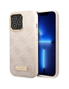 Guess Apple Carcasă GUHMP14LU4GPRP iPhone 14 Pro roz/roz carcasă tare 4G Logo Plate MagSafe