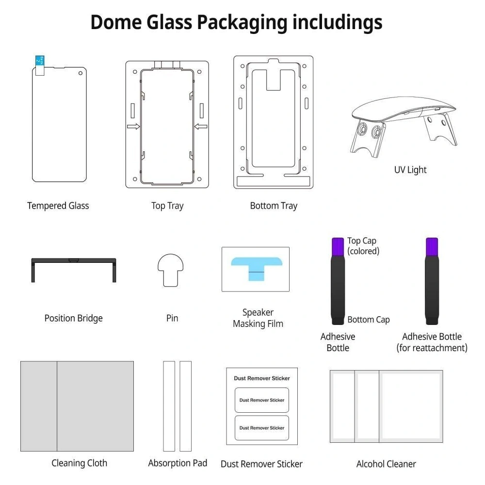 Szkło z klejem UV na cały ekran Samsunga Galaxy S10e - Home Screen