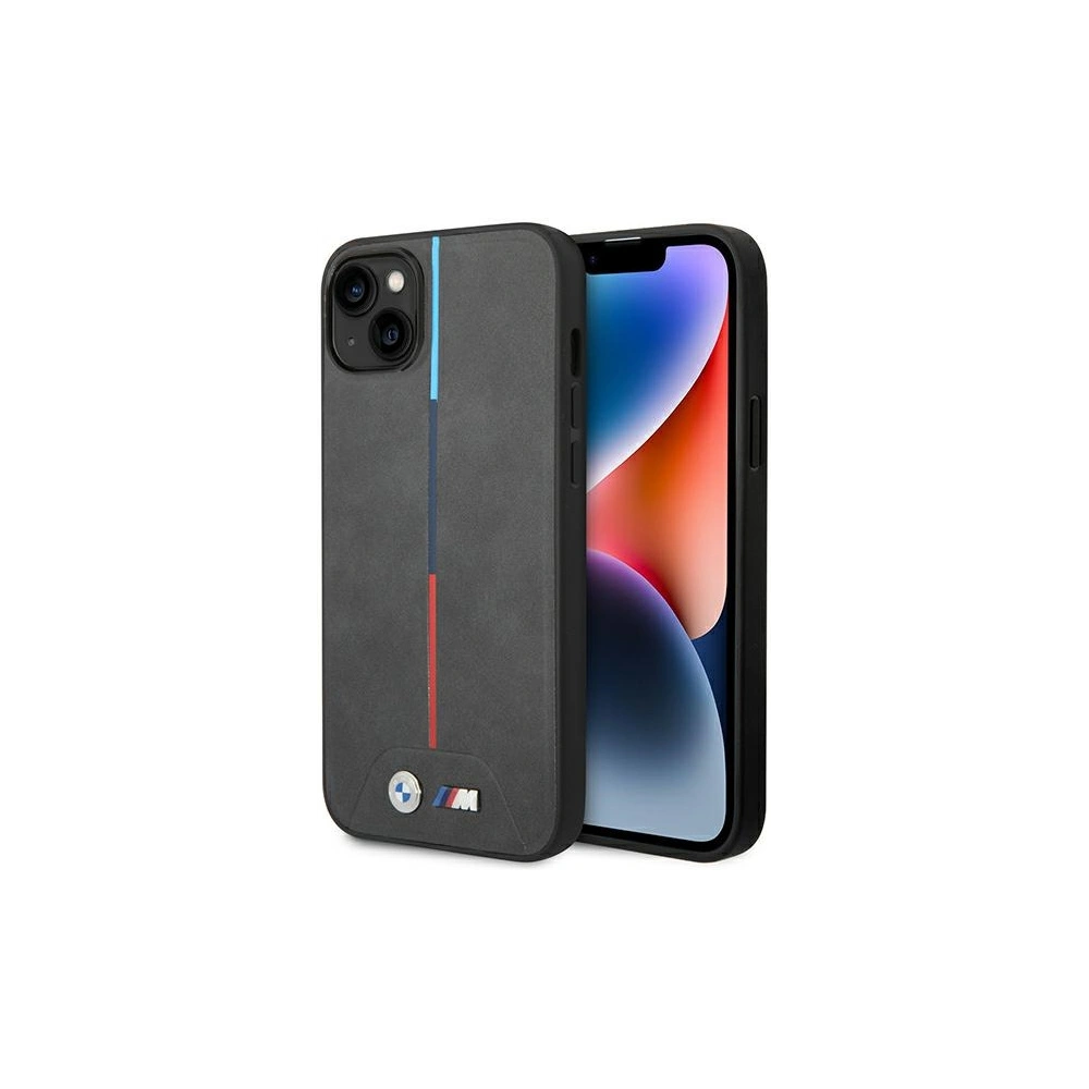 Etui BMW BMHMP14M22PVTA Apple iPhone 14 Plus / 15 Plus szary/grey Quilted Tricolor MagSafe