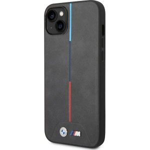 Etui BMW BMHMP14M22PVTA Apple iPhone 14 Plus / 15 Plus szary/grey Quilted Tricolor MagSafe