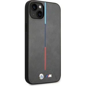 Etui BMW BMHMP14M22PVTA Apple iPhone 14 Plus / 15 Plus szary/grey Quilted Tricolor MagSafe