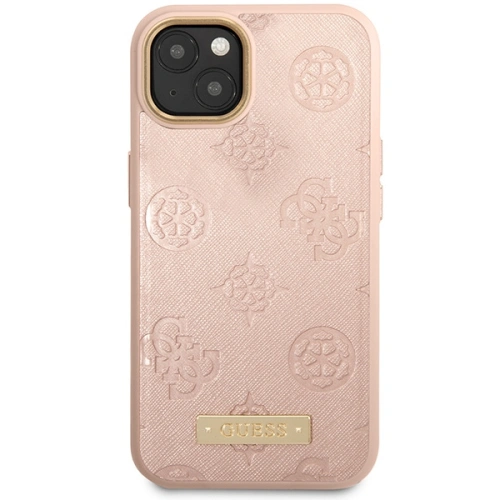 Kup Guess Apple Tasche GUHMP14SSAPSTP iPhone 14 rosa/rosa Hartschalenetui Peony Logo Plate MagSafe - GUE2643 - {ean13} - Sklep Home Screen