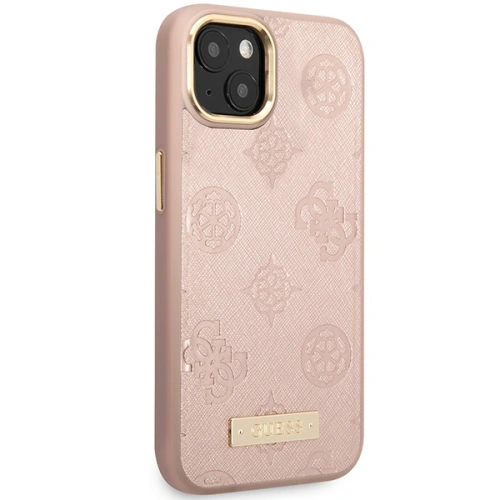 Kup Guess Apple Tasche GUHMP14SSAPSTP iPhone 14 rosa/rosa Hartschalenetui Peony Logo Plate MagSafe - GUE2643 - {ean13} - Sklep Home Screen