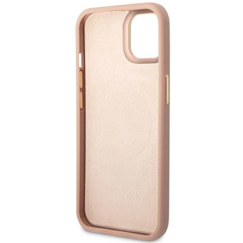 Kup Etui Guess GUHMP14SSAPSTP Apple iPhone 14 rózsaszín/pink hardcase Peony Logo Plate MagSafe - GUE2643 - {ean13} - Sklep Home Screen