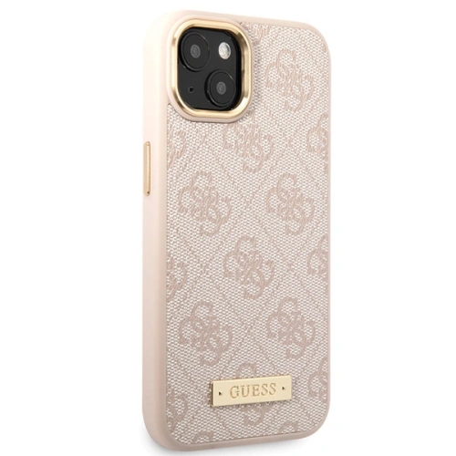 Buy Guess GUHMP14SU4GPRP Apple iPhone 14 pink hard case 4G Logo Plate MagSafe - GUE2644 - {ean13} - Home Screen Store Europe