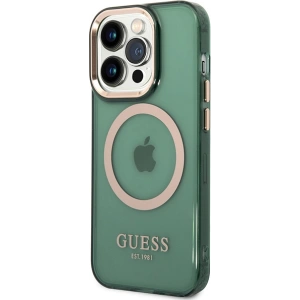 Kup Etui Guess GUHMP14XHTCMA Apple iPhone 14 Pro Max zelený/khaki hard case Gold Outline Translucent MagSafe - GUE2645 - {ean13} - Sklep Home Screen