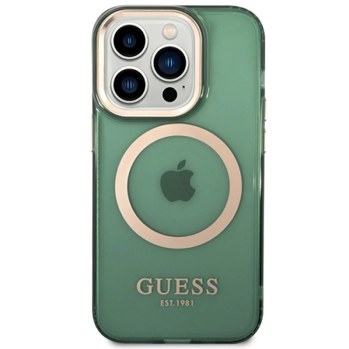 Kup Etui Guess GUHMP14XHTCMA Apple iPhone 14 Pro Max zelený/khaki hard case Gold Outline Translucent MagSafe - GUE2645 - {ean13} - Sklep Home Screen