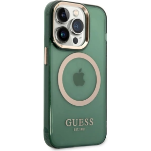 Kup Etui Guess GUHMP14XHTCMA Apple iPhone 14 Pro Max zelený/khaki hard case Gold Outline Translucent MagSafe - GUE2645 - {ean13} - Sklep Home Screen
