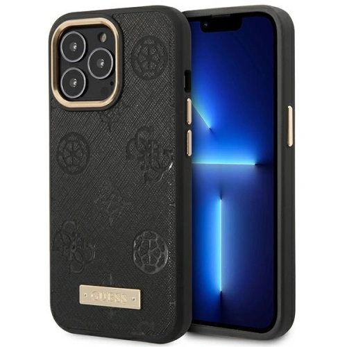 Kup Etui Guess GUHMP14XSAPSTK Apple iPhone 14 Pro Max černý/black hardcase Peony Logo Plate MagSafe - GUE2646 - {ean13} - Sklep Home Screen