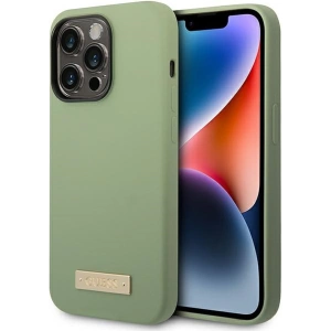 Kup Etui Guess GUHMP14XSBPLA Apple iPhone 14 Pro Max zelený/khaki tvrdý kryt silikonová deska MagSafe - GUE2647 - {ean13} - Sklep Home Screen