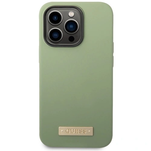Kup Etui Guess GUHMP14XSBPLA Apple iPhone 14 Pro Max zielony/khaki hard case Silicone Logo Plate MagSafe - GUE2647 - {ean13} - Sklep Home Screen